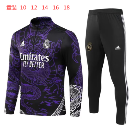 Kids Real Madrid 2023/24 Half-Zip Sweater+Pant 902