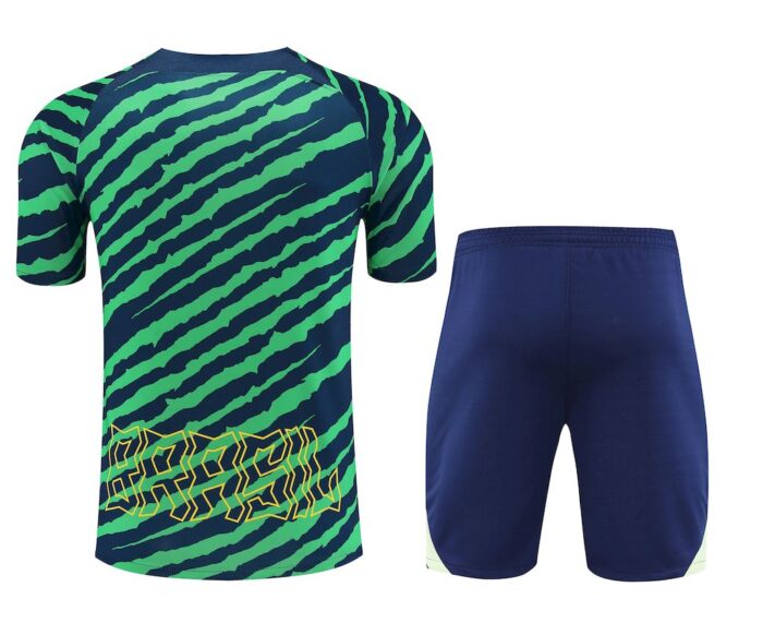 Mens Brazil 2022/23 Training Jersey+Short 418 - Image 2
