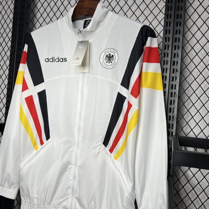 Mens Germany 2024 White Windbreaker - Image 3