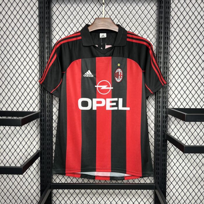 Retro AC Milan 2000/02 Home Jersey - Image 3