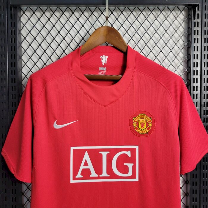Retro Manchester United 2007/08 Home Jersey - Image 4