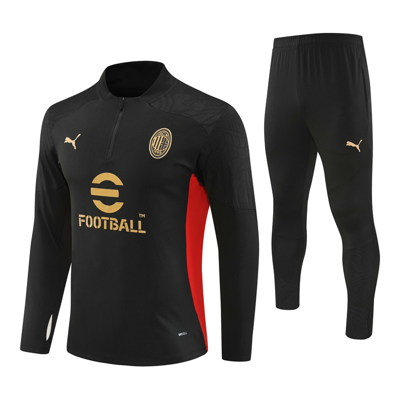 Mens AC Milan 2024/25 Half-Zip Sweater+Pant 14001 - Image 1