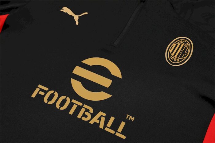 Mens AC Milan 2024/25 Half-Zip Sweater+Pant 14001 - Image 4
