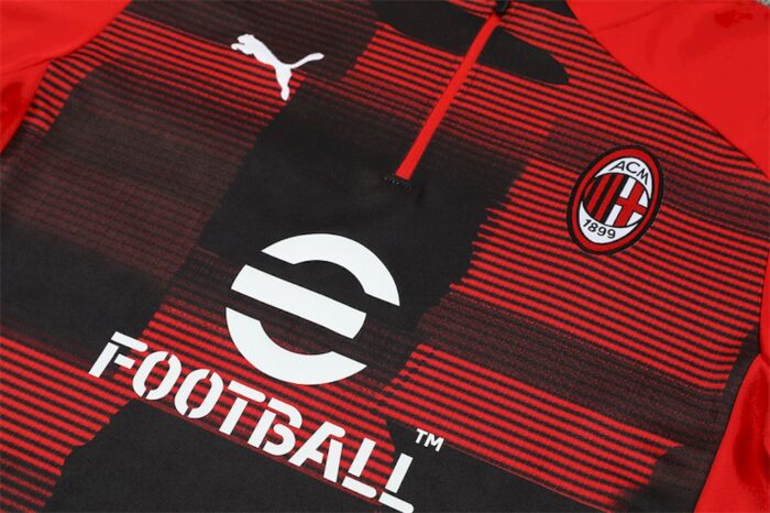 Mens AC Milan 2024/25 Half-Zip Sweater+Pant 14001 - Image 3
