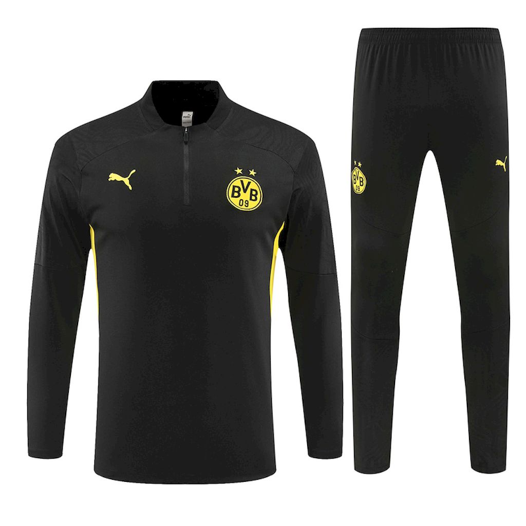 Mens Borussia Dortmund 2024/25 Half-Zip Sweater+Pant 14001 - Image 1