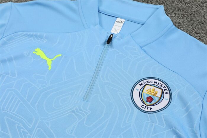 Mens Manchester City 2024/25 Half-Zip Sweater+Pant 14001 - Image 4