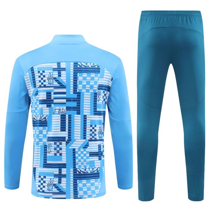 Mens Olympique Marseille 2024/25 Half-Zip Sweater+Pant 14001 - Image 2