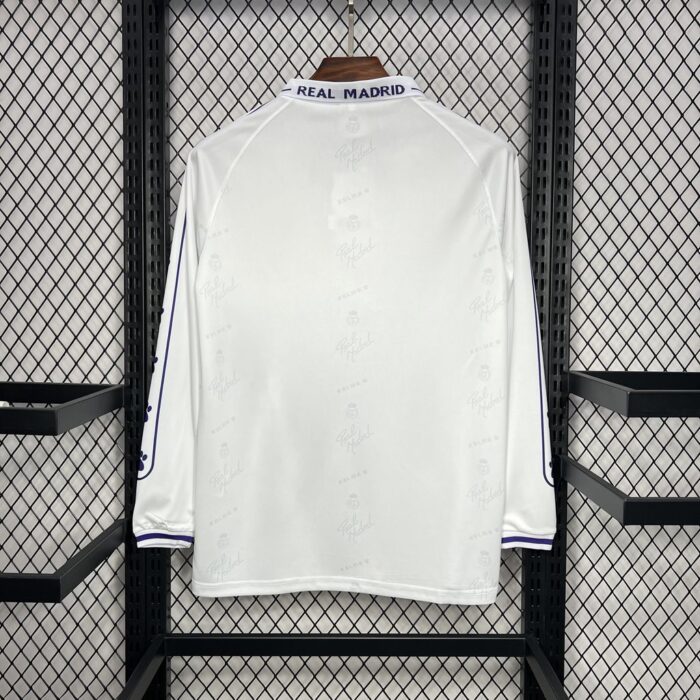 Retro Real Madrid 1994/96 Home Long Sleeve Jersey - Image 2