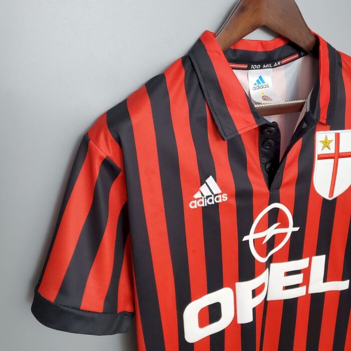 Retro AC Milan 1999/00 Home Jersey - Image 3