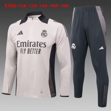 Kids Real Madrid 2024/25 Half-Zip Sweater+Pant 815