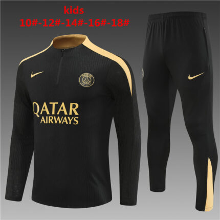 Kids Paris Saint-Germain 2024/25 Half-Zip Sweater+Pant 14001