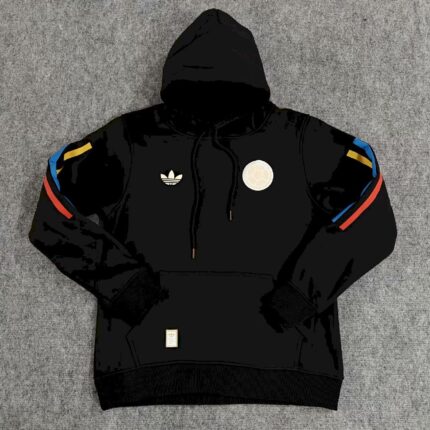 Mens Colombia 2024 Black Football Hoodie