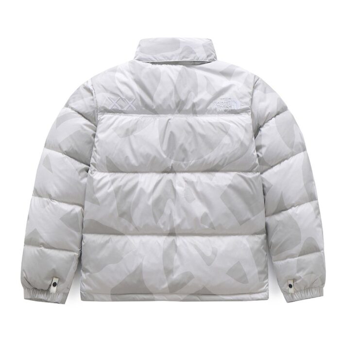 Mens The North Face X KAWS Retro 1996 Nuptse White Jacket - Image 2