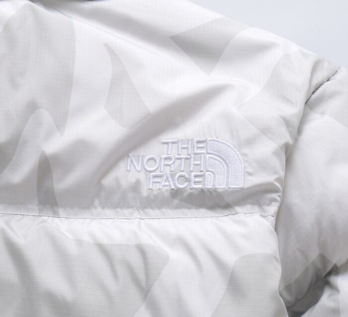 Mens The North Face X KAWS Retro 1996 Nuptse White Jacket - Image 4