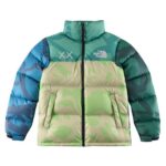 Mens TNF X KAWS Retro 1996 Nuptse Green Jacket