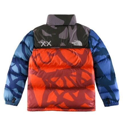 Mens TNF X KAWS Retro 1996 Nuptse Grey Jacket – view 2