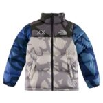 Mens TNF X KAWS Retro 1996 Nuptse Grey Jacket