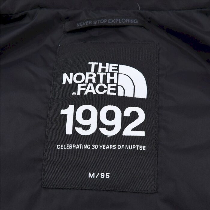 Mens The North Face 1992 Retro Nuptse Black Jacket - Image 4