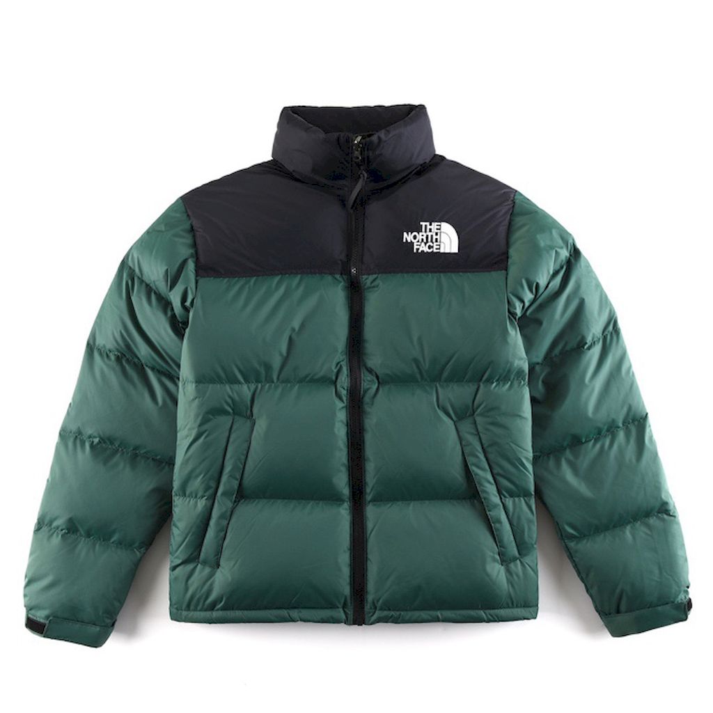 Mens The North Face 1996 Eco Nuptse 700 Dark Green Jacket - Image 1