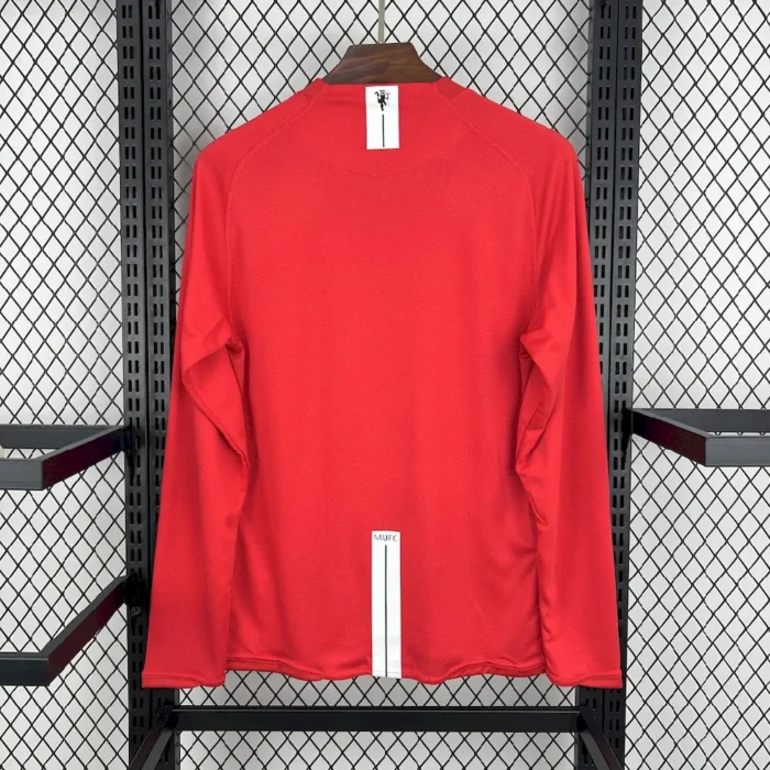 Retro Manchester United 2007/08 Home UCL Long Sleeve Jersey - Image 2