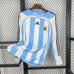 Retro Argentina 2006 Home Long Sleeve Jersey