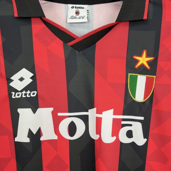 Retro AC Milan 1993/94 Home Long Sleeve Jersey - Image 4