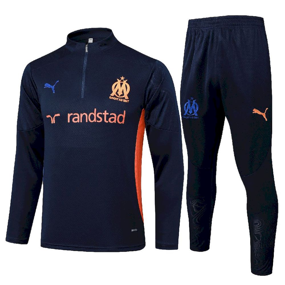 Mens Olympique Marseille 2024/25 Half-Zip Sweater+Pant 815 - Image 1
