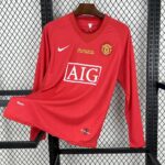 Retro Manchester United 2007/08 Home UCL Long Sleeve Jersey