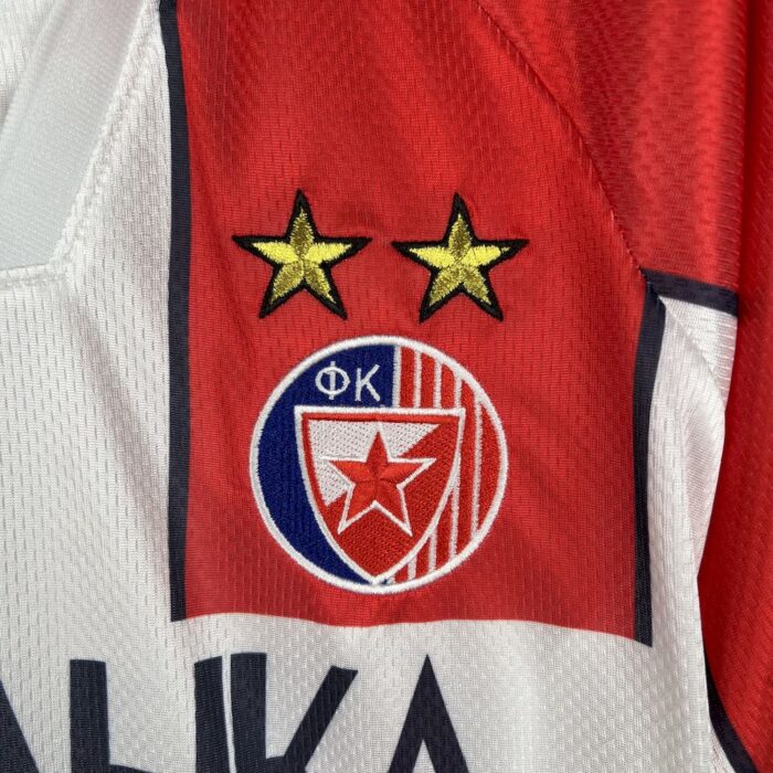 Mens Red Star Belgrade 1995/97 Home Retro Jersry - Image 4