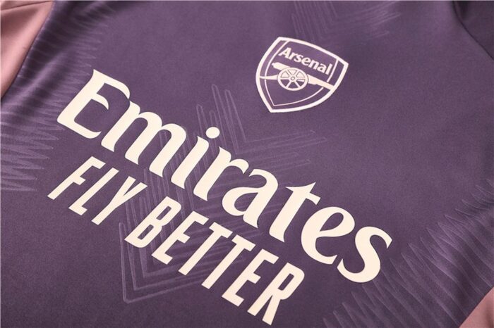 Mens Arsenal 2024/25 Half-Zip Sweater+Pant Brown 14001 - Image 3