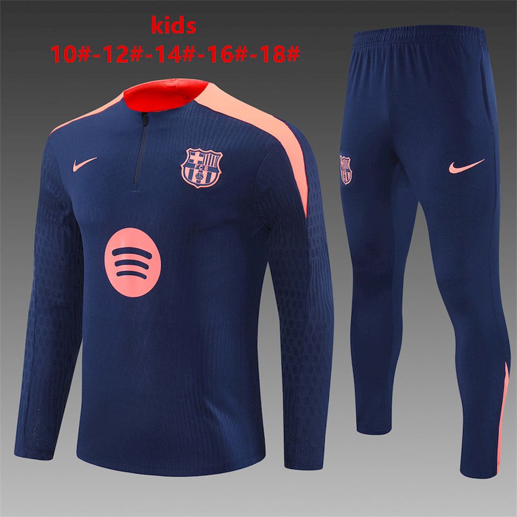 Kids Barcelona 2024/25 Half-Zip Sweater+Pant 14001 - Image 1
