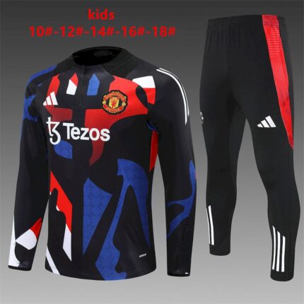 Kids Manchester United 2024/25 Half-Zip Sweater+Pant 14001