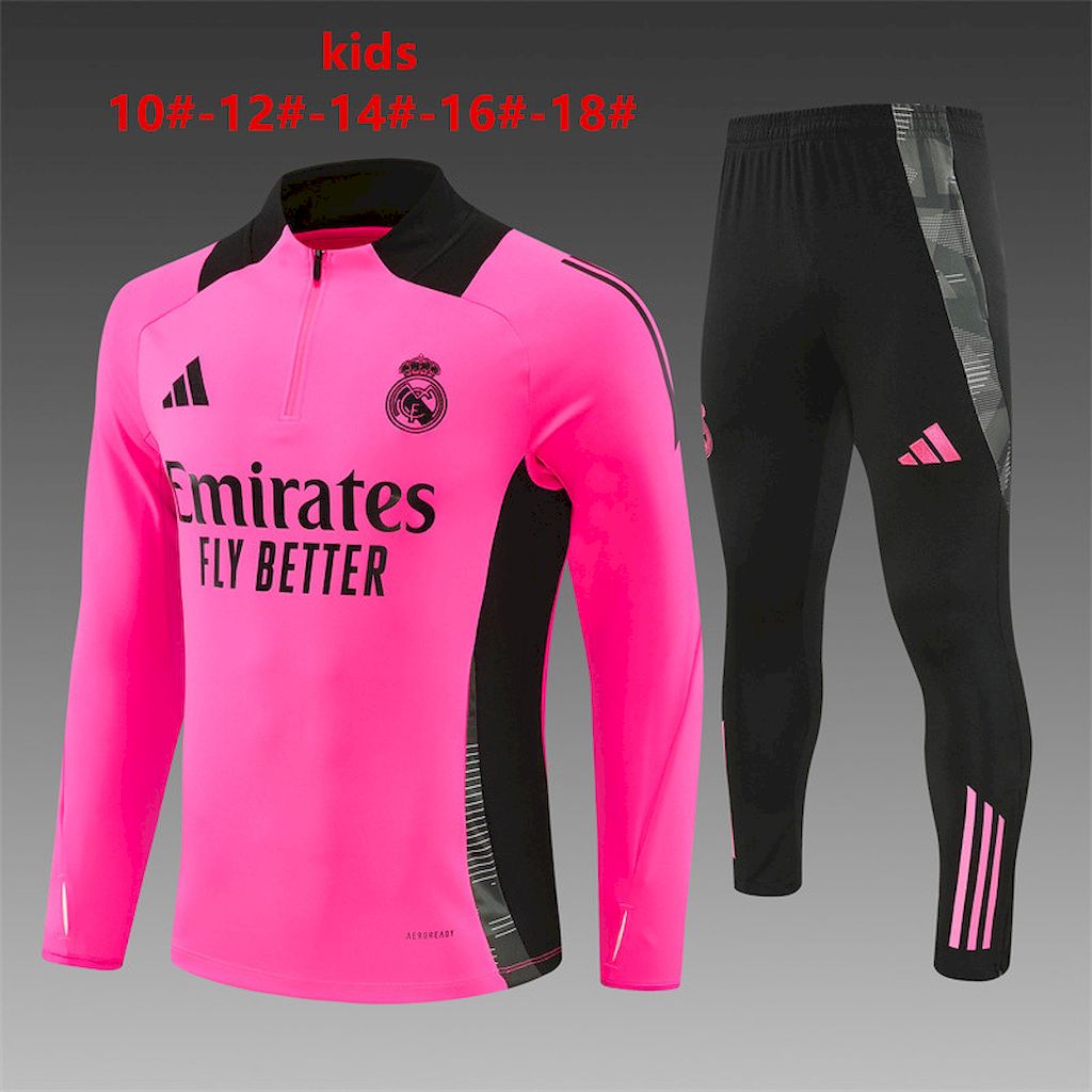 Kids Real Madrid 2024/25 Half-Zip Sweater+Pant 14001