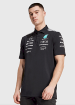 Mercedes Benz 2025 F1 black Polo Shirt - Image 3