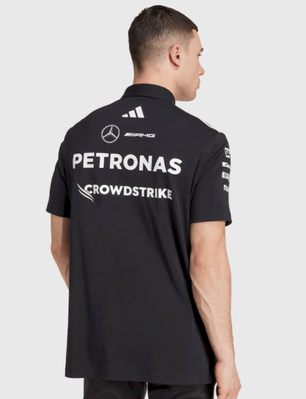 Mercedes Benz 2025 F1 black Polo Shirt – view 2