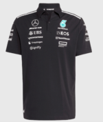 Mercedes Benz 2025 F1 black Polo Shirt