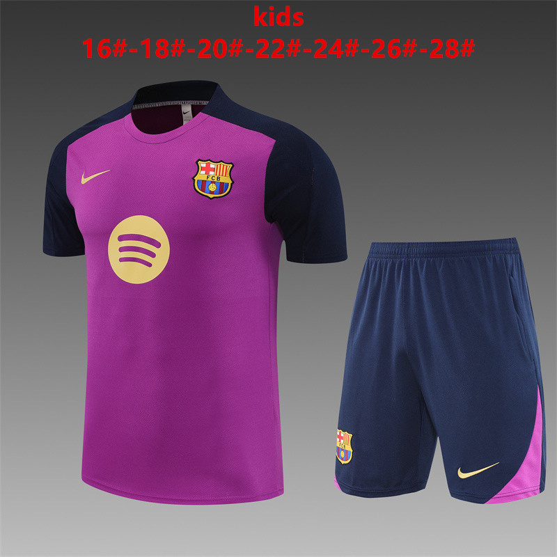 Kids Barcelona 2024/25 Training Jersey+Short 14001 - Image 1