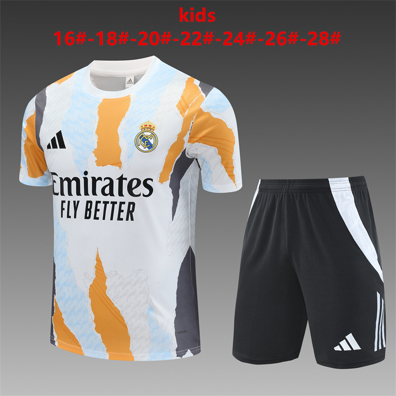 Kids Real Madrid 2024/25 Training Jersey+Short 14001 - Image 1