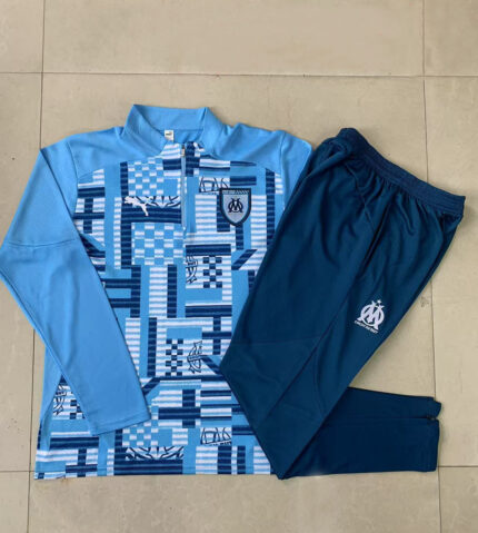 Kids Olympique Marseille 2024/25 Half-Zip Sweater+Pant 815