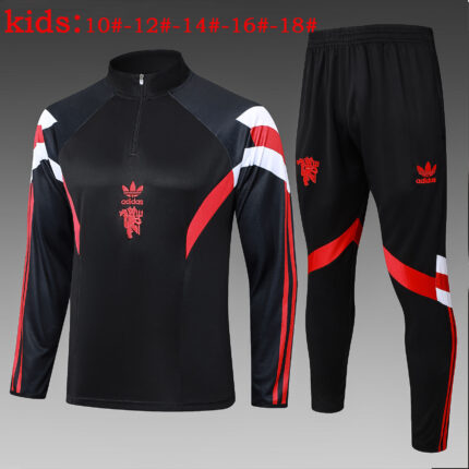 Kids Manchester United 2024/25 Half-Zip Sweater+Pant 815