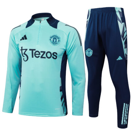Mens Manchester United 2024/25 Half-Zip Sweater+Pant 815