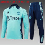 Kids Manchester United 2024/25 Half-Zip Sweater+Pant 815