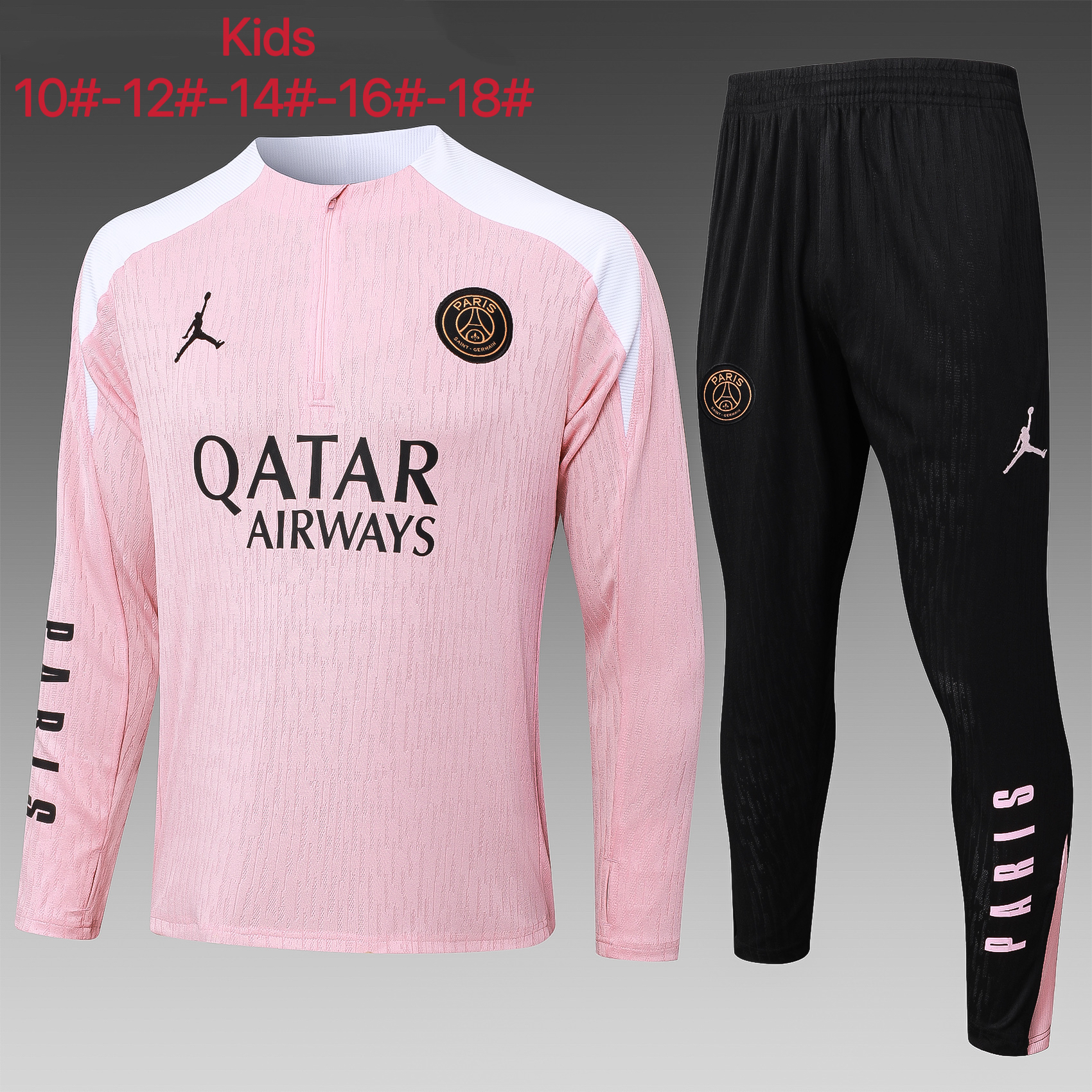 Kids Paris Saint-Germain 2024/25 Half-Zip Sweater+Pant 815 - Image 1