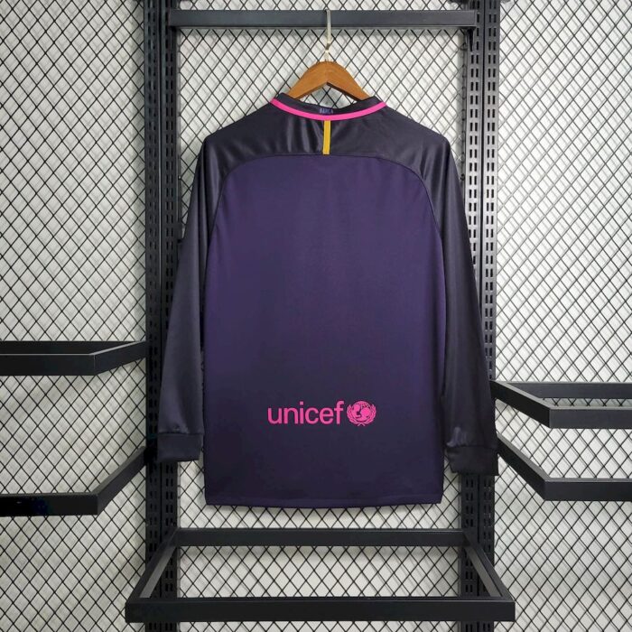 Retro Barcelona 2016/17 Away Long Sleeve Jersey - Image 2