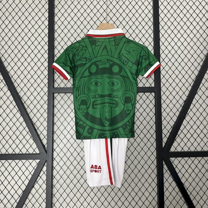 Retro Mexico 1998 Home Kids Kit - Image 2