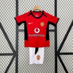 Retro Manchester United 2002/04 Home Kids Kit