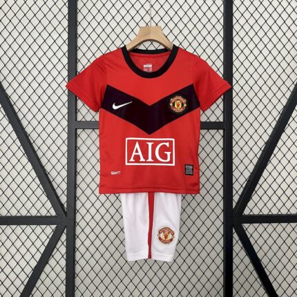 Retro Manchester United 2009/10 Home Kids Kit