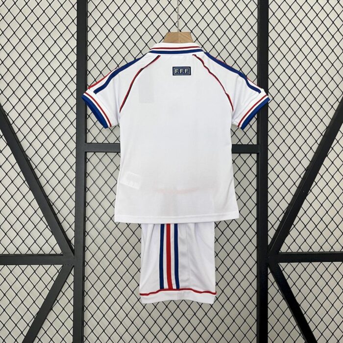 Retro France 1998 away Kids Kit - Image 2