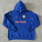 Mens Barcelona 2025 Travis Scott Edition Dark blue Football Hoodie