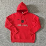Mens Barcelona 2025 Travis Scott Edition Red Football Hoodie